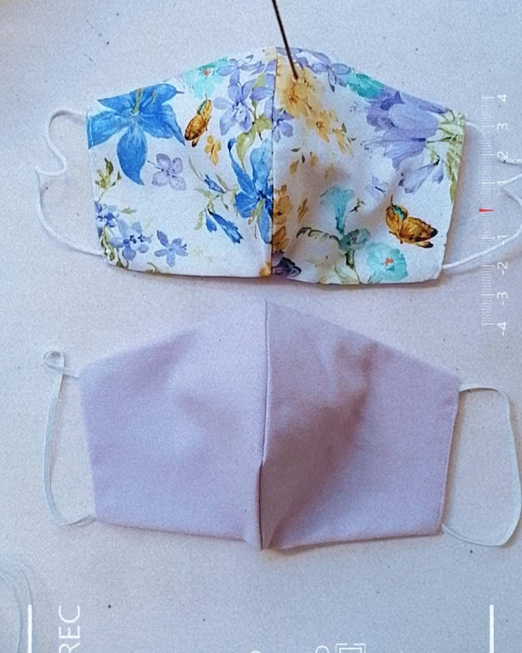 light floral pattern mask