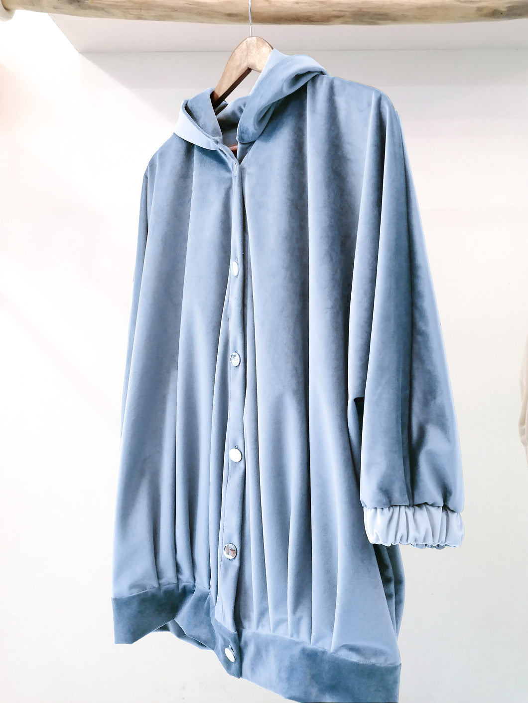 Grey/ Blue Big bomber jacket