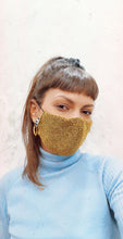 Load image into Gallery viewer, Glitter gold mask
