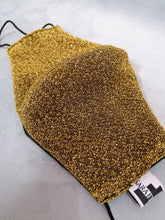 Load image into Gallery viewer, Glitter gold mask
