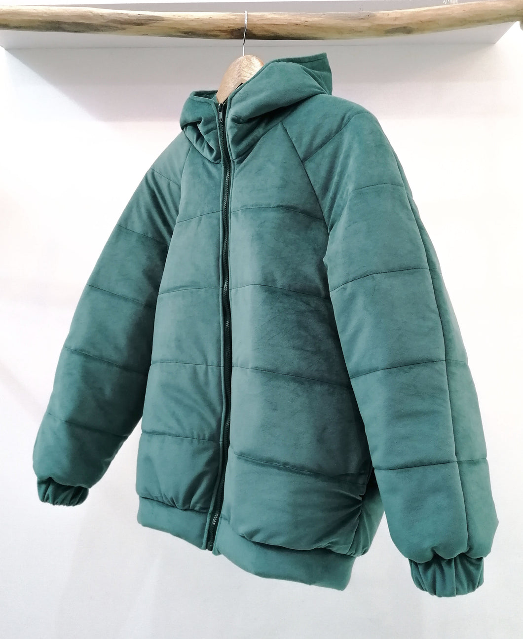Puffer green coat