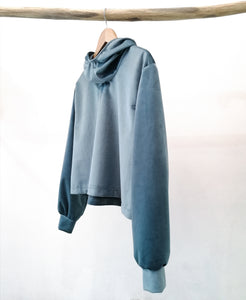 Grey/ blue velvet sweater