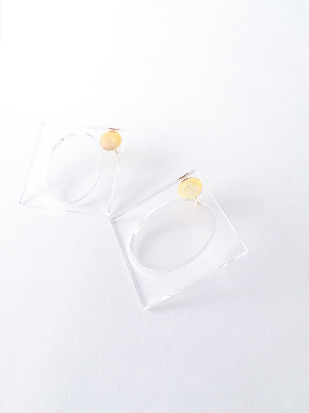 Translucent acrylic earrings