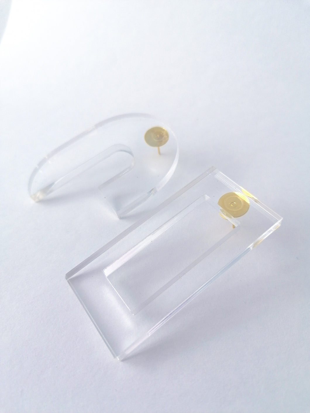 Translucent acrylic earrings