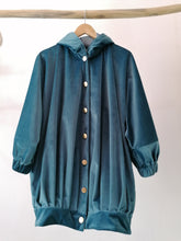 Load image into Gallery viewer, Navy blue pleated big bomber
