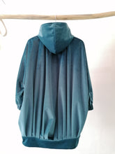 Load image into Gallery viewer, Navy blue pleated big bomber
