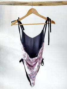 Butterfly swimsuit blk & pink from S to XL