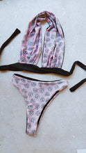 Load image into Gallery viewer, Reversible bikini blk and pink
