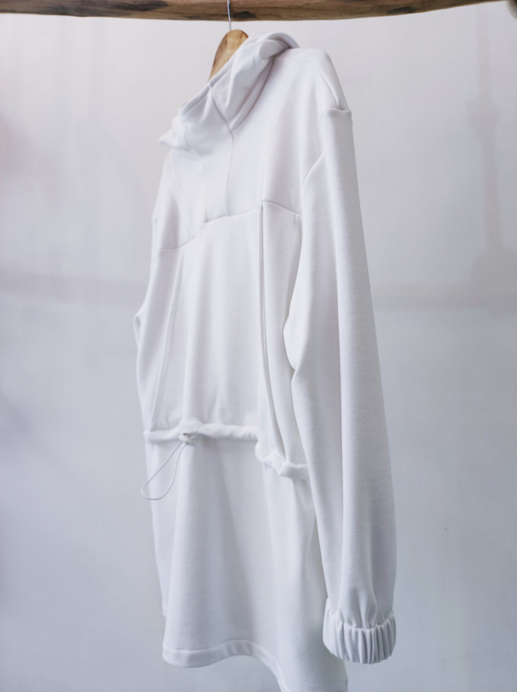 Oversized Hoodie dress in white