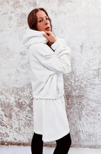 Load image into Gallery viewer, Oversized Hoodie dress in white
