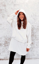 Load image into Gallery viewer, Oversized Hoodie dress in white
