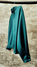 Load image into Gallery viewer, Silk dark green blouse
