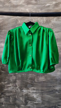 Load image into Gallery viewer, Silk green jane shirt
