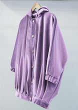 Load image into Gallery viewer, Lilac velvet big bomber
