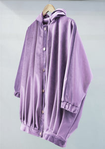 Lilac velvet big bomber