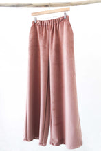 Load image into Gallery viewer, Pink velvet wide pants
